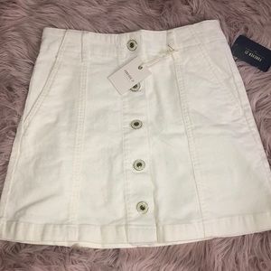 button up mini skirt